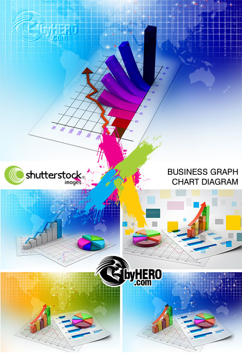 Business Graph, Chart, Diagram 5xJPGs - Stock Image SS