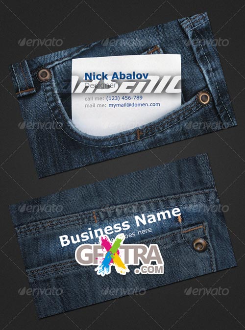 Jeans Business Card - GraphicRiver - REUPLOADED!