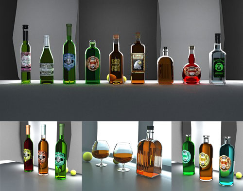 3D models of Bottles