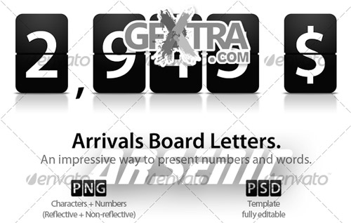 Arrivals Board Letters - GraphicRiver - REUPLOADED!