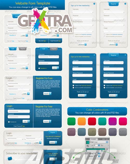 Login/Signup Collection - GraphicRiver - REUPLOADED!