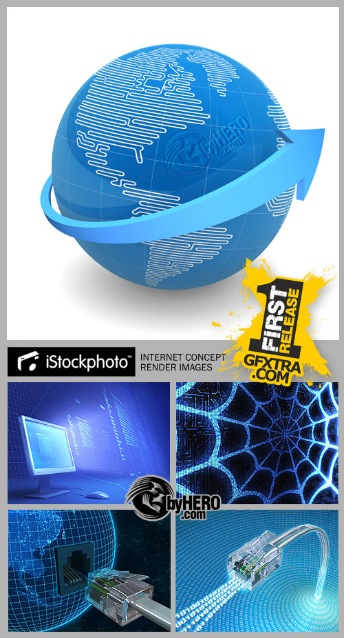 Internet Concept Render Images 5xJPGs - iStockphoto