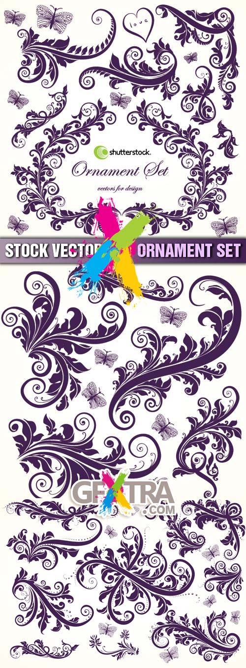 Shutterstock - Ornament Set-1, 3xEPS
