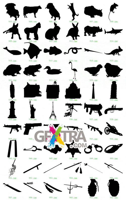 1000 Siluetas - Contemporary Silhouette Designs EPS - REUPLOADED