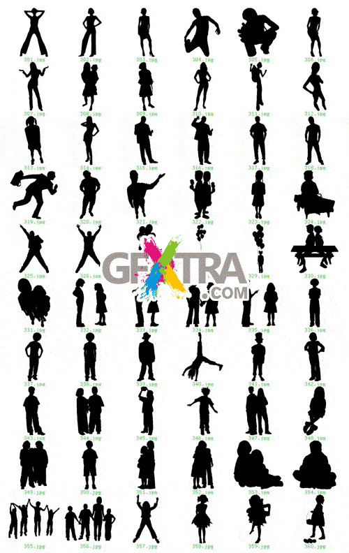 1000 Siluetas - Contemporary Silhouette Designs EPS - REUPLOADED