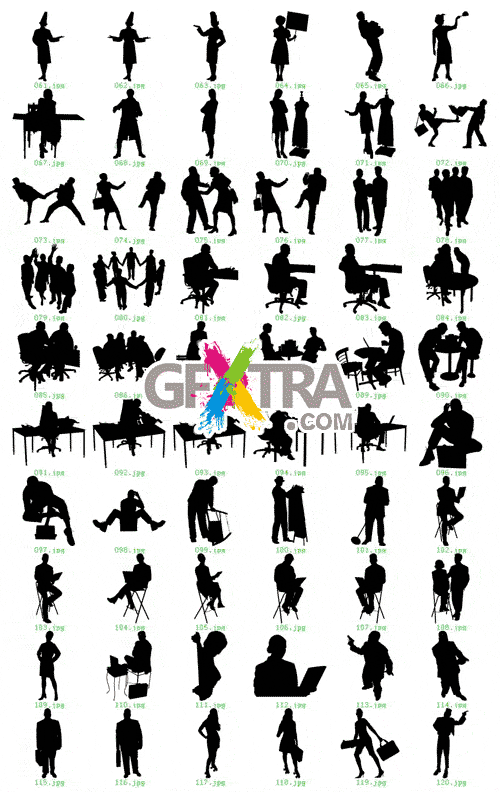 1000 Siluetas - Contemporary Silhouette Designs EPS - REUPLOADED