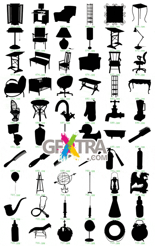 1000 Siluetas - Contemporary Silhouette Designs EPS - REUPLOADED