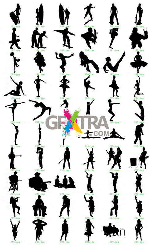 1000 Siluetas - Contemporary Silhouette Designs EPS - REUPLOADED