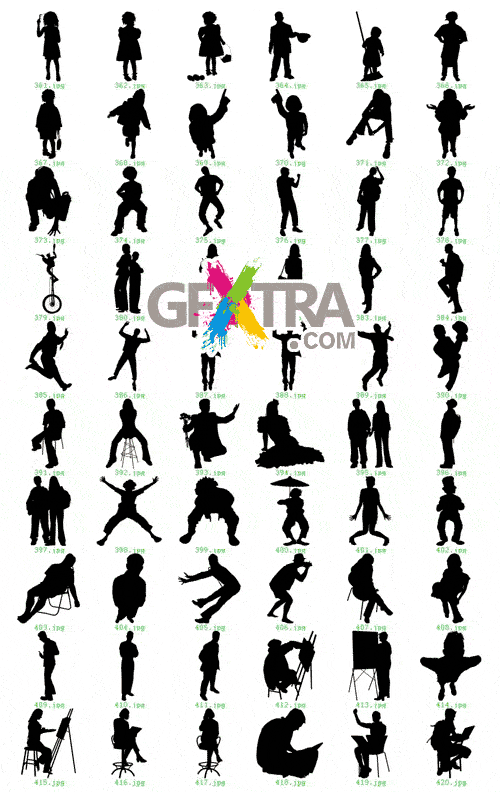 1000 Siluetas - Contemporary Silhouette Designs EPS - REUPLOADED