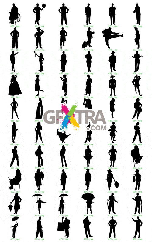 1000 Siluetas - Contemporary Silhouette Designs EPS - REUPLOADED
