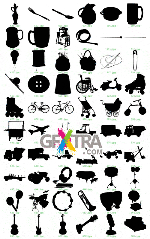 1000 Siluetas - Contemporary Silhouette Designs EPS - REUPLOADED