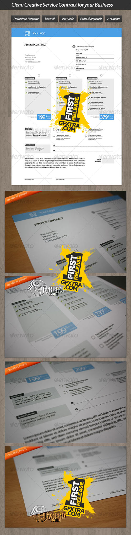 Clean Creative Service Contract for your Business - GraphicRiver