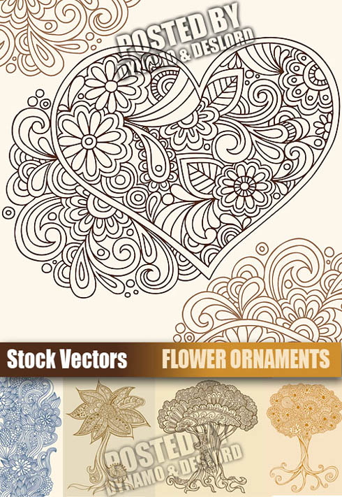 Stock Vectors - Flower Ornaments