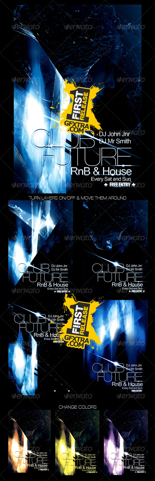Futuristic Club Flyer - GraphicRiver