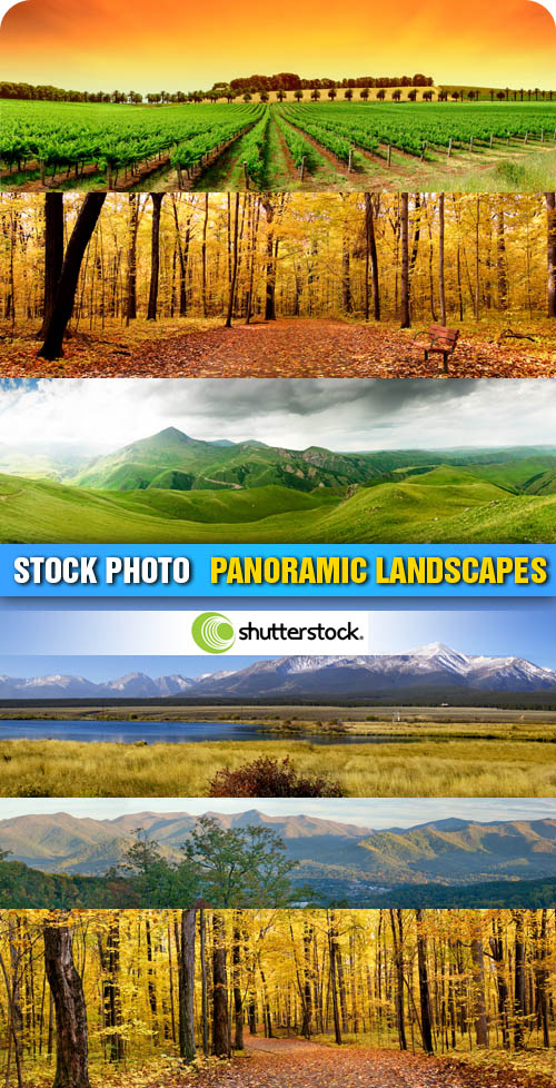 Shutterstock - Panoramic Landscapes 6xJPGs
