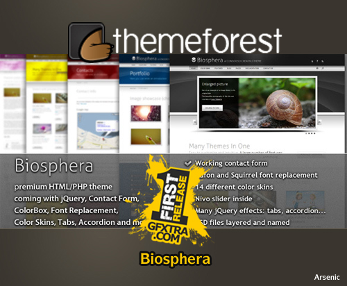 Biosphera: HTML/PHP jQuery professional theme - FULL - ThemeForest
