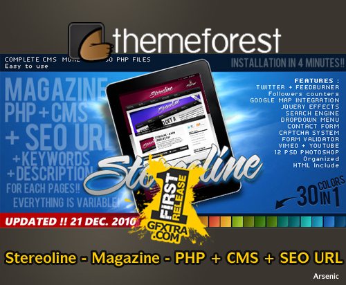 Stereoline - Magazine - PHP + CMS + SEO URL - FULL - ThemeForest
