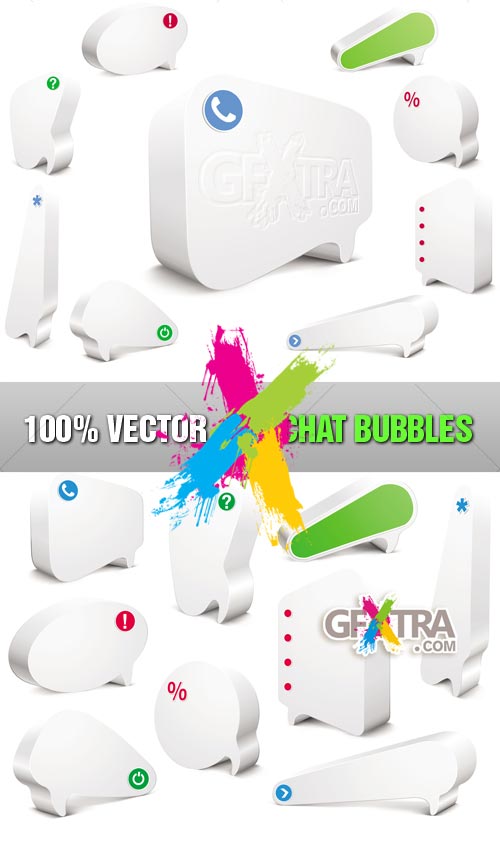 Shutterstock - 3D Chat Bubble Vectros