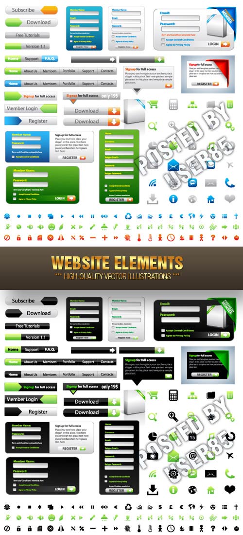 Stock Vector - Website Elements