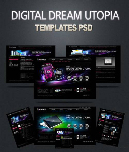 A set of templates - Digital Dream Utopia