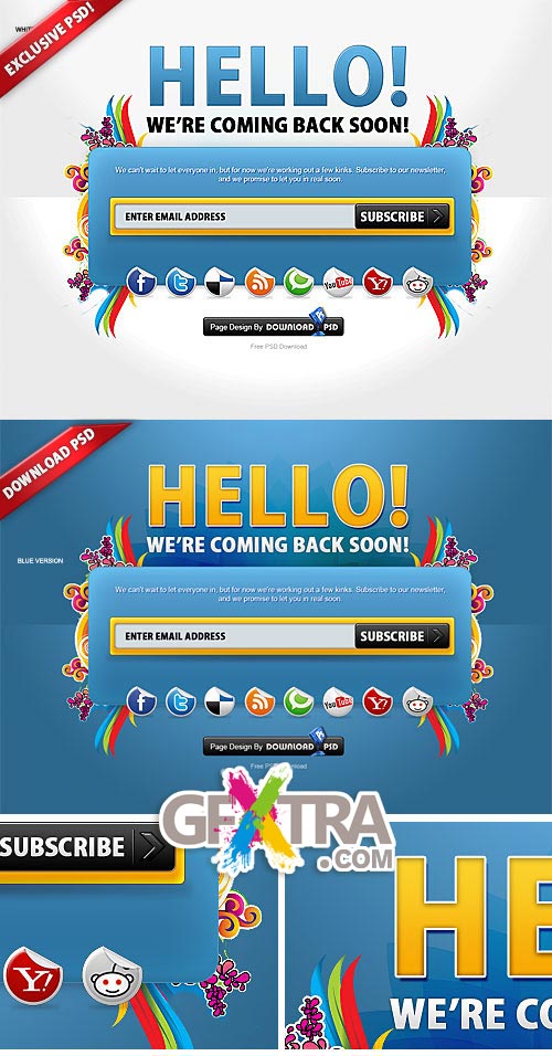 Colorful Coming Soon Page PSD