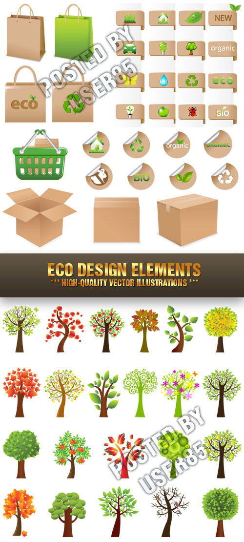 Stock Vector - Eco Design Elements