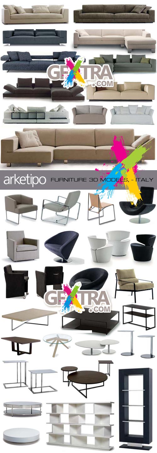Arketipo Furniture 3D Models, Italy