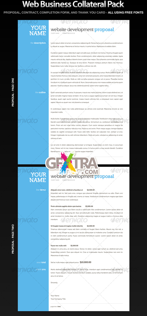 Web Business Collateral - Contract, Proposal - GraphicRiver - REUPLOADED!
