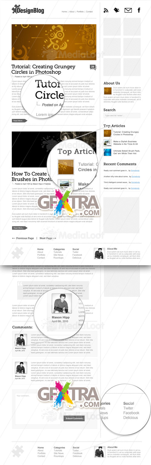 Modern & Minimal Website Design - MediaLoot