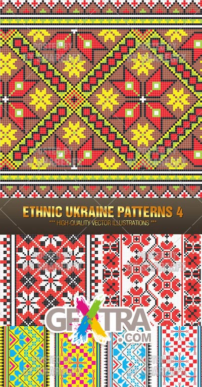 Stock Vector - Ethnic Ukraine Patterns 4