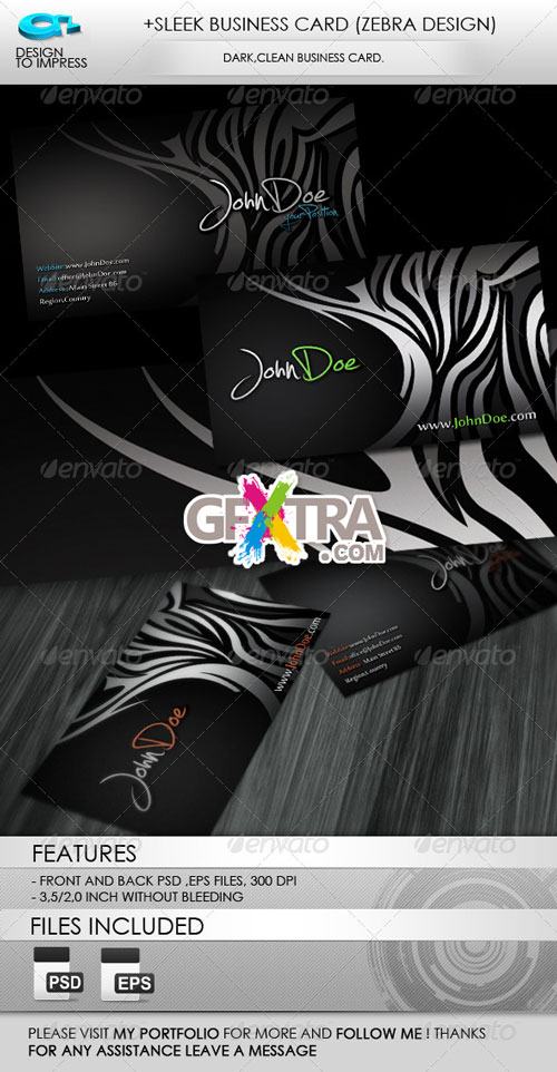 +Sleek Business Card (Zebra Design) - GraphicRiver-REUPLOADED!
