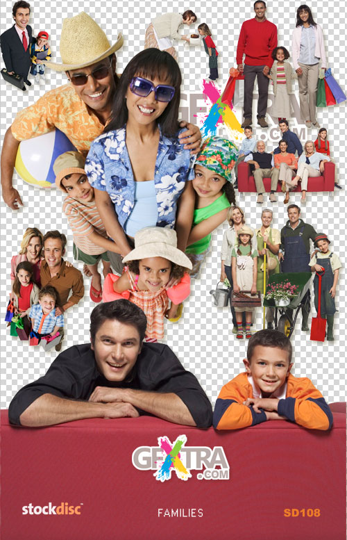 StockDisc SD108 Families, 150 CMYK Pathlined Images!!!