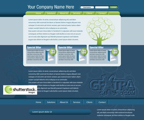 Shutterstock - Company Web Site Design Vector Template-1, EPS