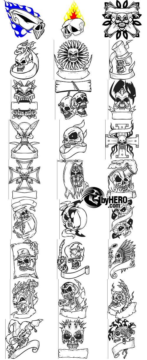 Extreme Clipart 2010 - Skull Pack