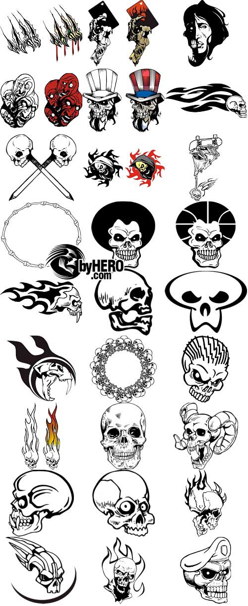 Extreme Clipart 2010 - Skull Pack