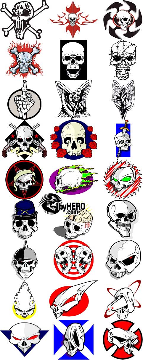 Extreme Clipart 2010 - Skull Pack