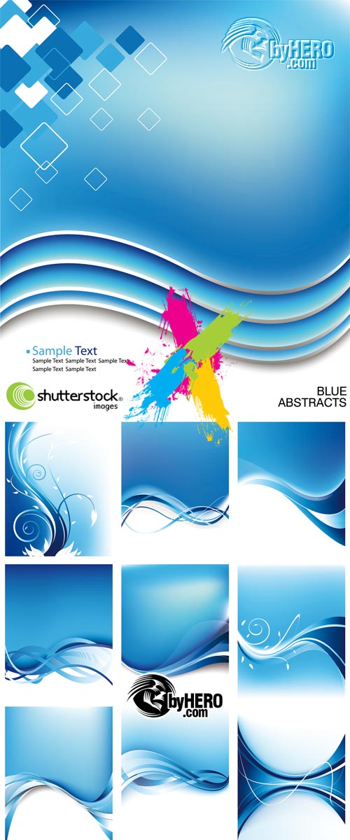 Blue Abstracts 2xEPS Vector SS