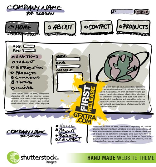 Shutterstock - Handmade Website Template EPS
