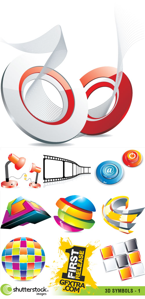 Shutterstock - 3D Symbols 1 EPS
