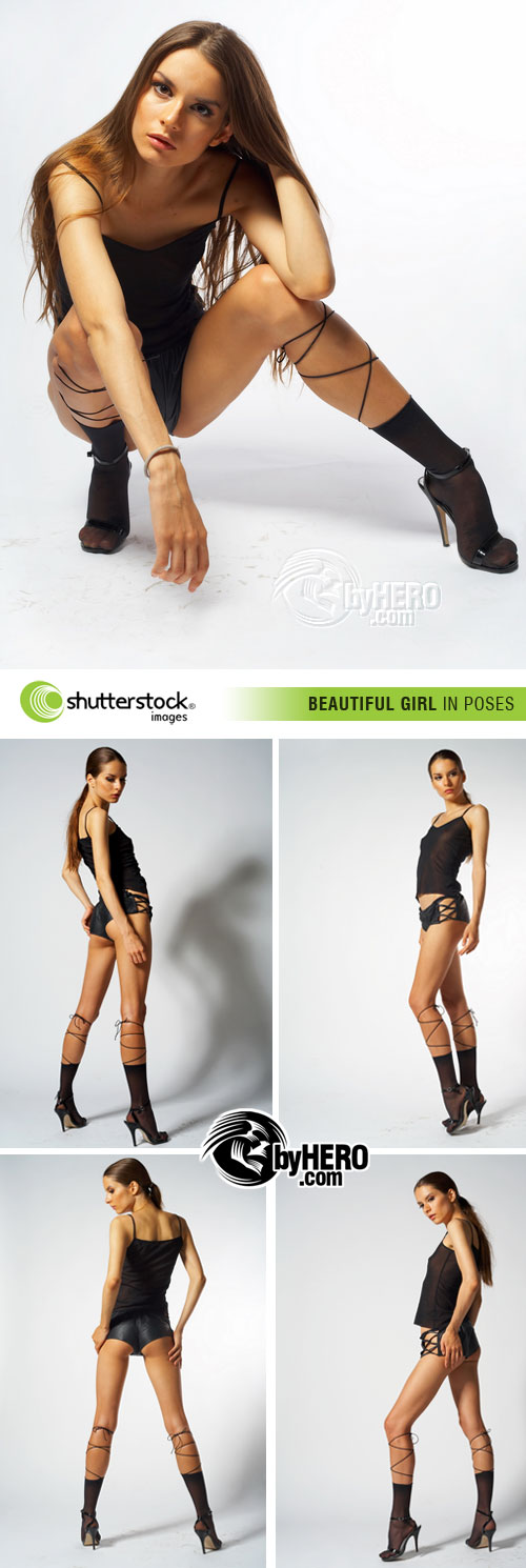 Shutterstock - Beautiful Girl in Poses 5xJPGs