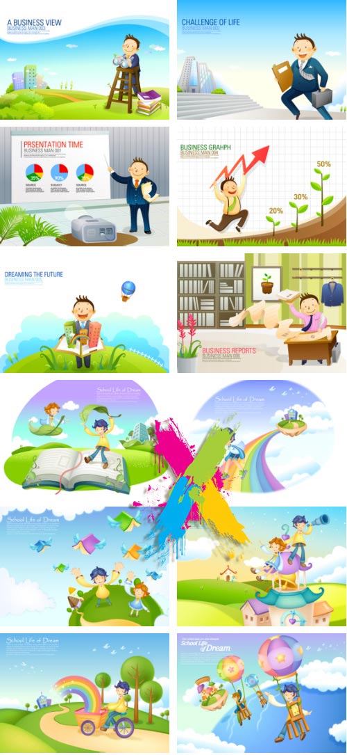 VitaminD 015 Special Illust 122xAI Backgrounds, Icons &amp; Illustrations