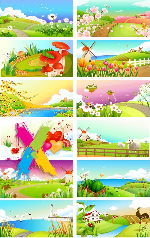 VitaminD 015 Special Illust 122xAI Backgrounds, Icons &amp; Illustrations