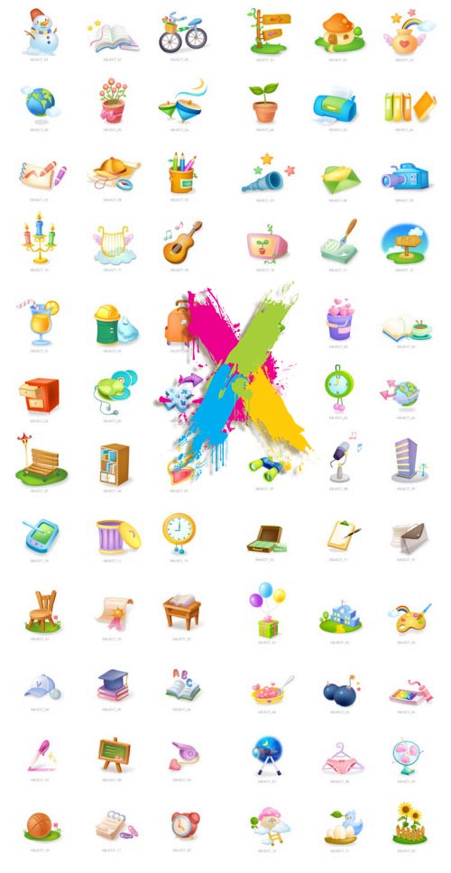 VitaminD 015 Special Illust 122xAI Backgrounds, Icons &amp; Illustrations