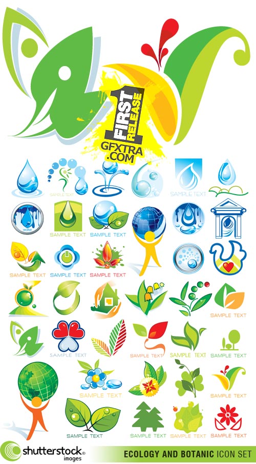 Shutterstock - Ecology and Botanic Icon Set EPS