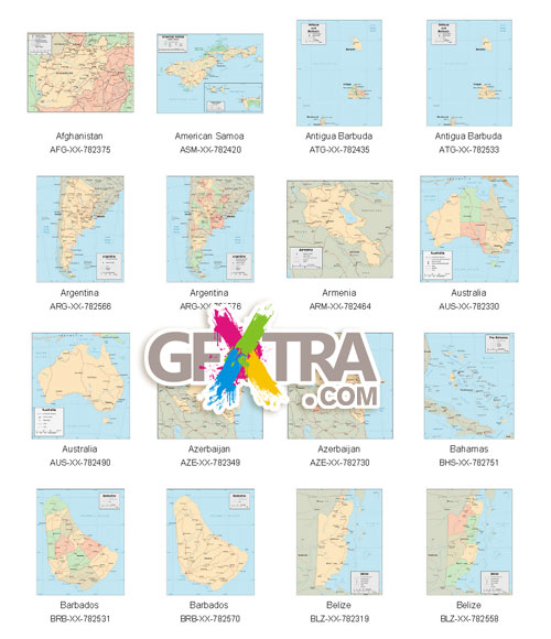 Map Resources: Countries - Vector Maps 166xAI