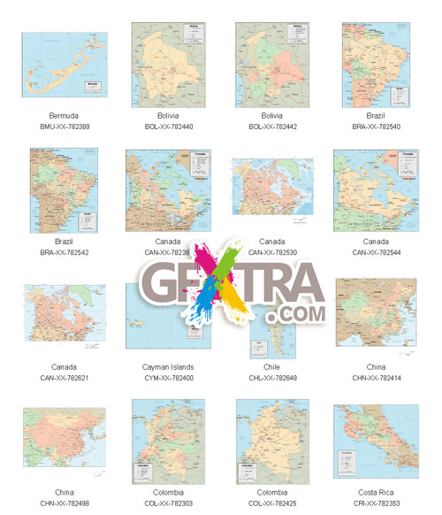 Map Resources: Countries - Vector Maps 166xAI