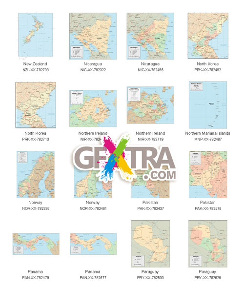Map Resources: Countries - Vector Maps 166xAI