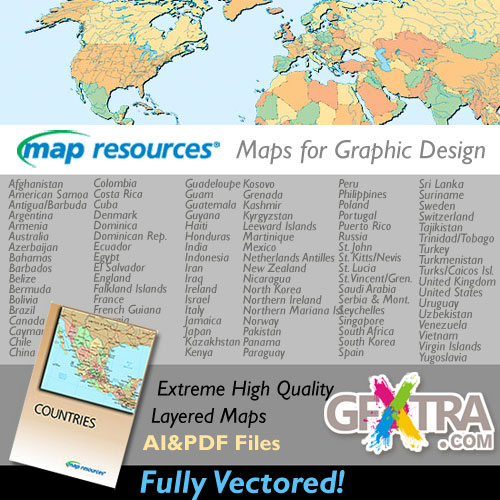 Map Resources: Countries - Vector Maps 166xAI