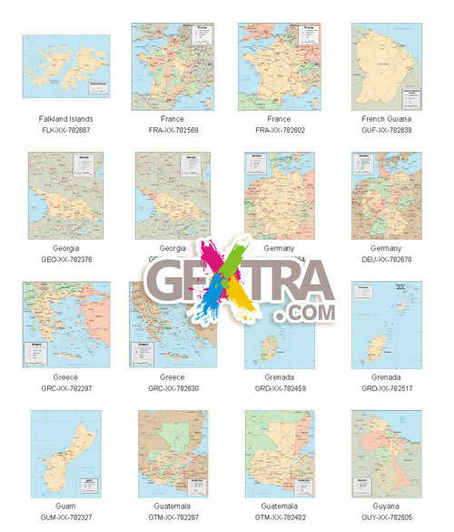 Map Resources: Countries - Vector Maps 166xAI