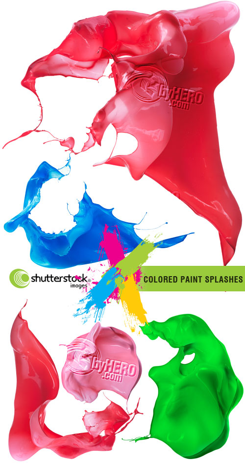 Shutterstock - Colored Paint Splashes
